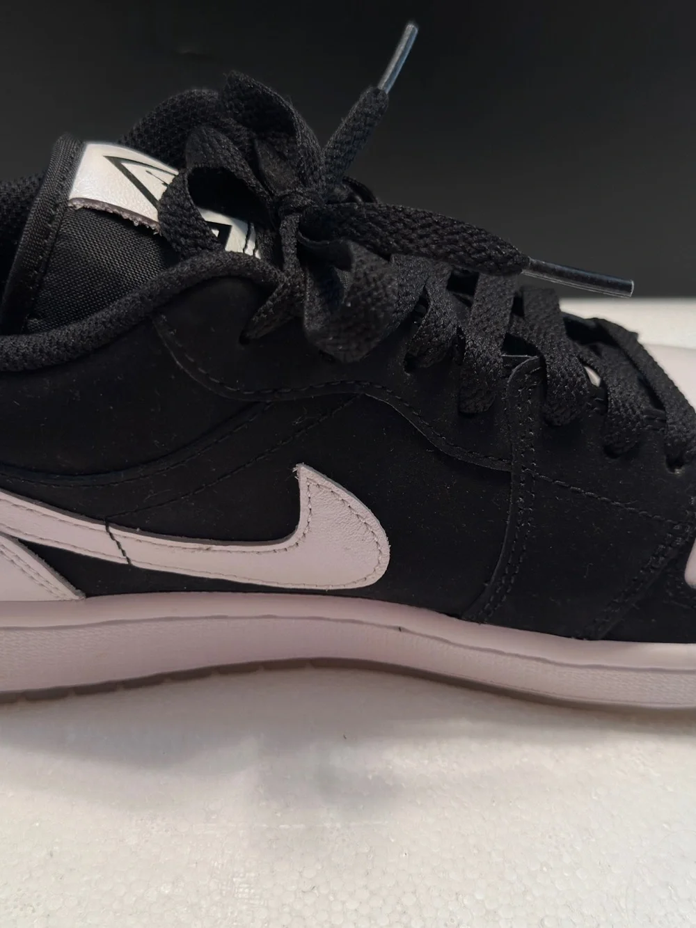 Jordan Men’s Black and White Low-Top Sneakers